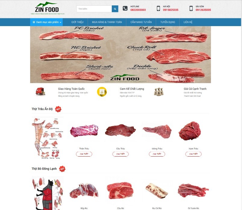 web bán hàng thực phẩm